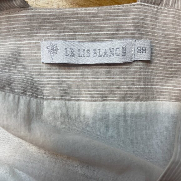 LE LIS BLANC Cotton Naval inspired Little Greige & White Pastel Summer Dress 38 - Picture 7 of 11